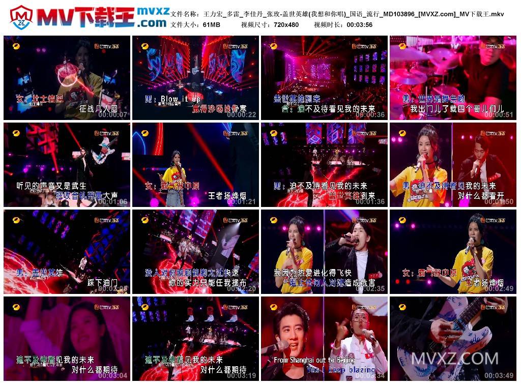 王力宏_多雷_李佳丹_张玫-盖世英雄(我想和你唱)_国语_流行_MD103896